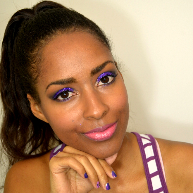 Lupus Awareness - Purple Makeup & Nails